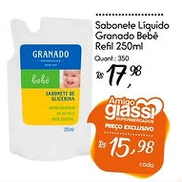 Sabonete Líquido Bebê Refil Granado 250 ml
