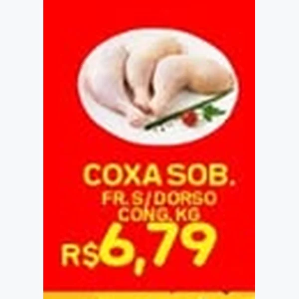 Recorte do encarte de Coxa e Sobrecoxa Congelada