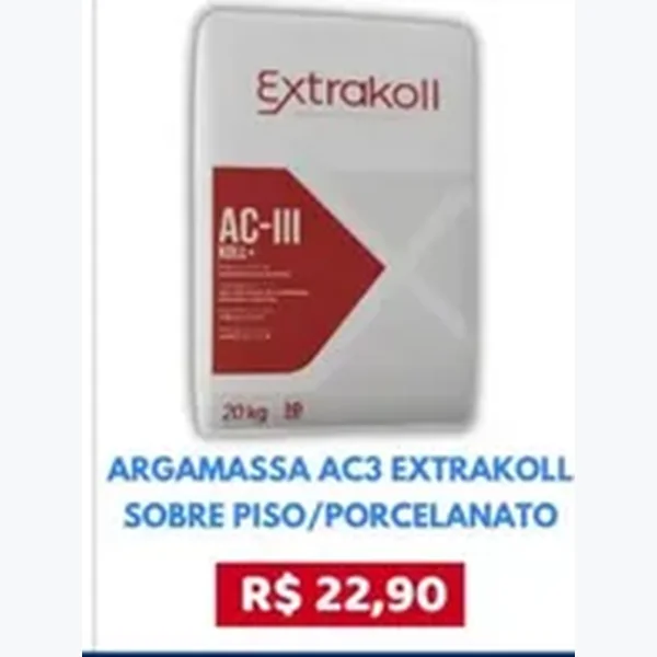 Argamassa Ac3 Sobre Piso/porcelanato Extrakoll 20 kg