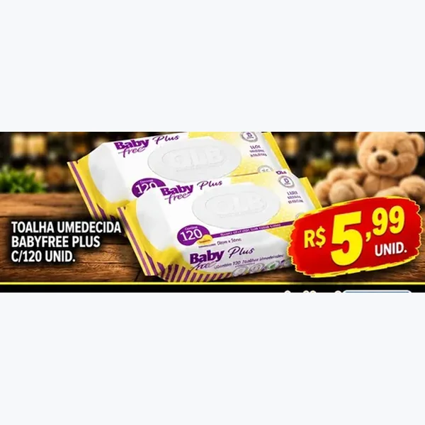 Toalha Umedecida Babyfree 120 un