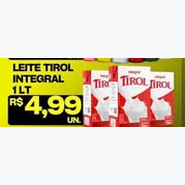 Recorte do encarte de Leite Integral Tirol 1 L