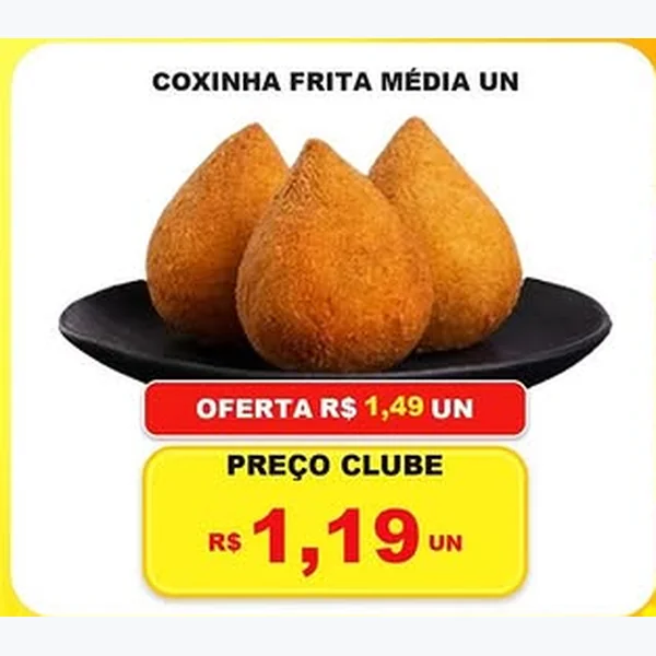 Recorte do encarte de Coxinha Frita Média