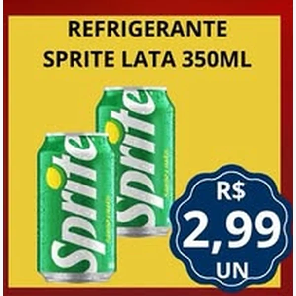 Recorte do encarte de Refrigerante Sprite 350 ml
