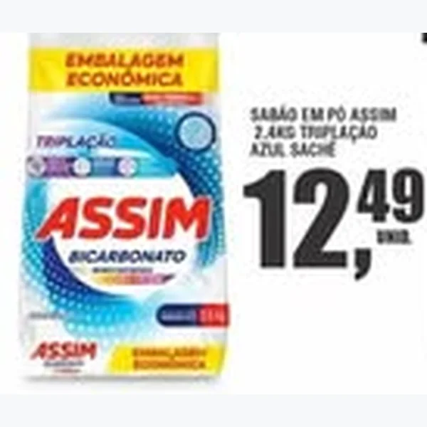 Recorte do encarte de Sabão em Pó Triplação Assim 2,4 kg