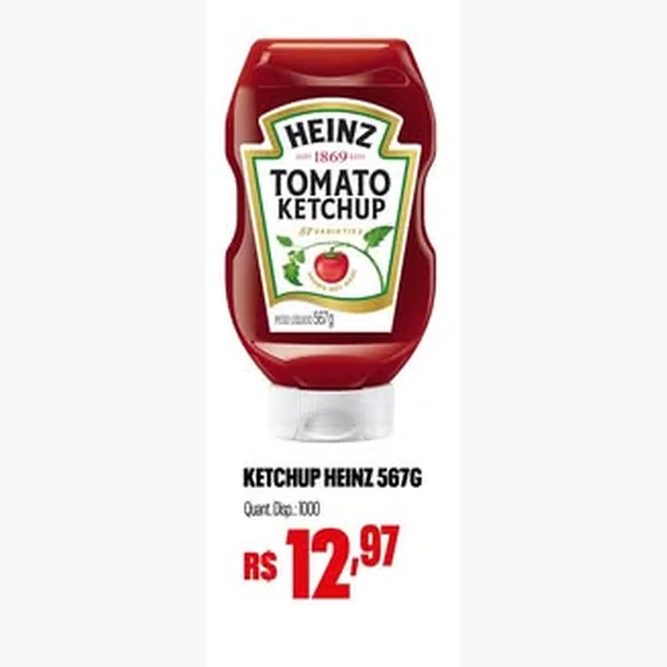 Recorte do encarte de Ketchup Heinz 567 g