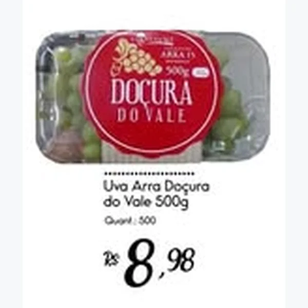 Recorte do encarte de Uva Doçura do Vale 500 g