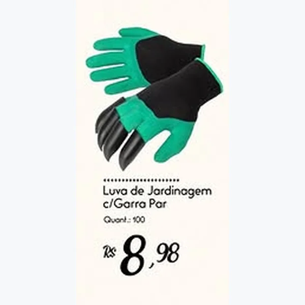 Luva de Jardinagem C/garra