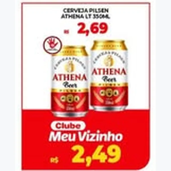 Recorte do encarte de Cerveja Pilsen Athena 350 ml