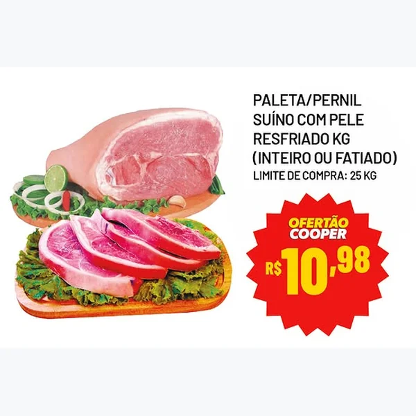 Recorte do encarte de Paleta Suína com Pele Resfriado