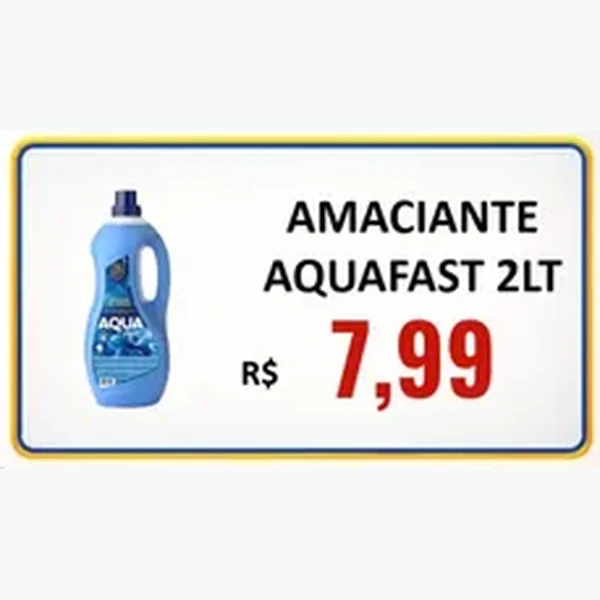 Recorte do encarte de Amaciante Aquafast 2 L
