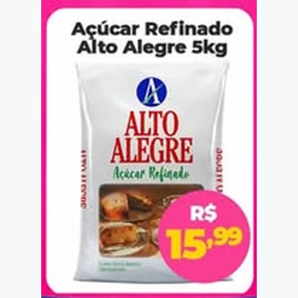 Açúcar Refinado Alto Alegre 5 kg