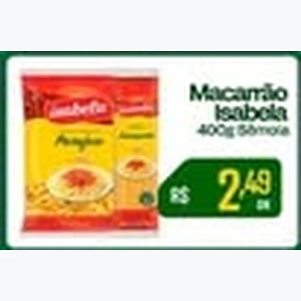 Recorte do encarte de Macarrão Isabela 400 g