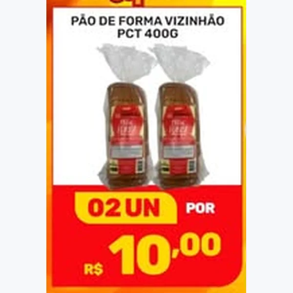 Recorte do encarte de Pão de Forma Vizinhão 400 g