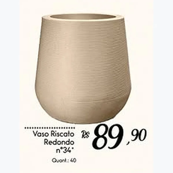 Vaso Riscato Redondo N°34