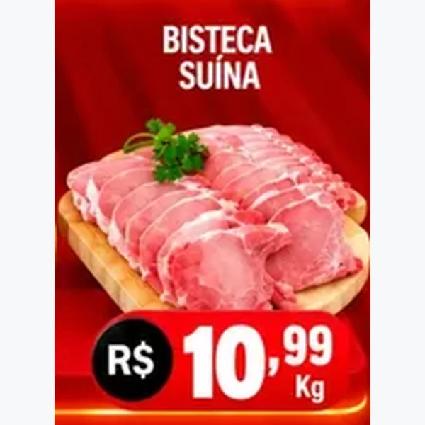 Recorte do encarte de Bisteca Suína