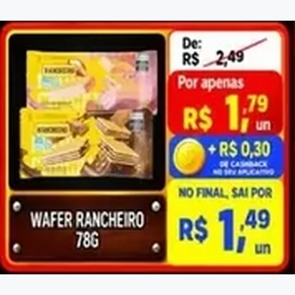 Wafer Rancheiro 78 g