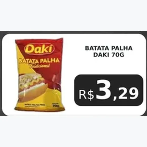 Recorte do encarte de Batata Palha Daki 70 g