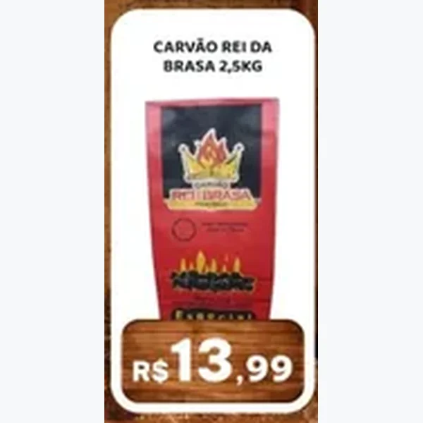 Carvão Rei da Brasa 2,5 kg