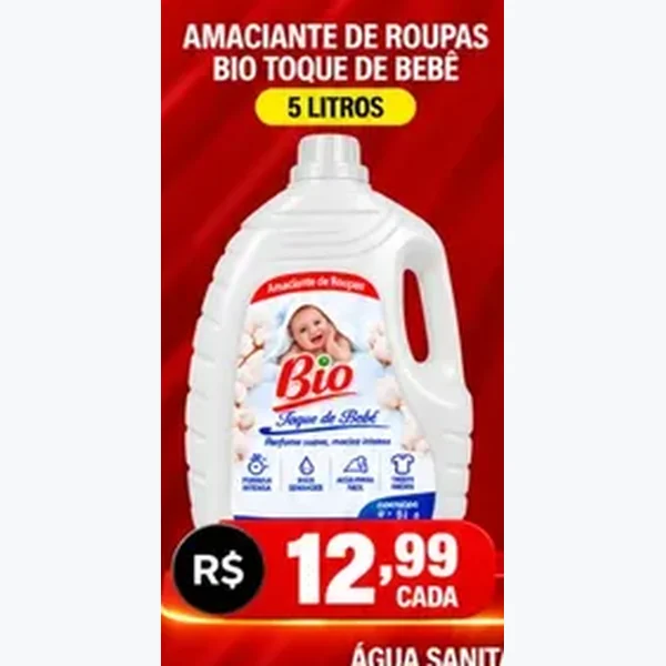 Amaciante de Roupas Toque de Bebê Bio 5 L