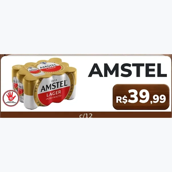 Cerveja Lager Amstel 12 un