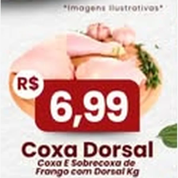 Coxa Dorsal com Coxa e Sobrecoxa de Frango