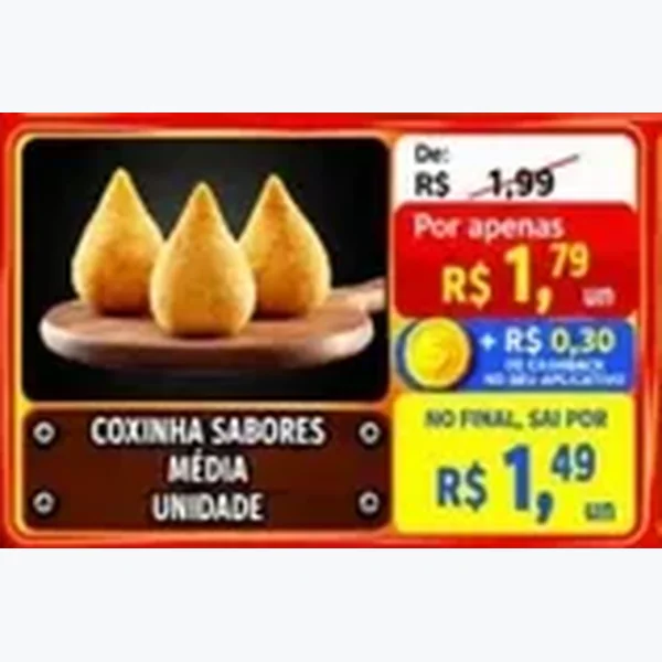 Recorte do encarte de Coxinha Sabores