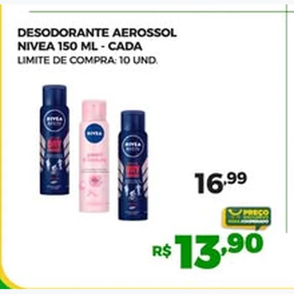 Recorte do encarte de Desodorante Aerossol Nivea 150 ml