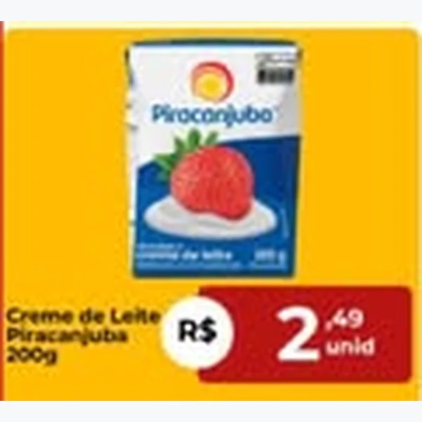 Creme de Leite Piracanjuba 200 g