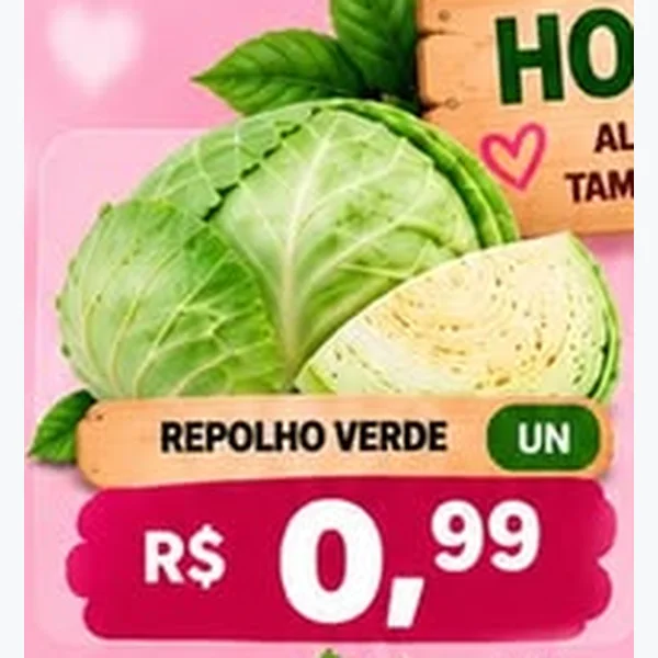 Recorte do encarte de Repolho Verde