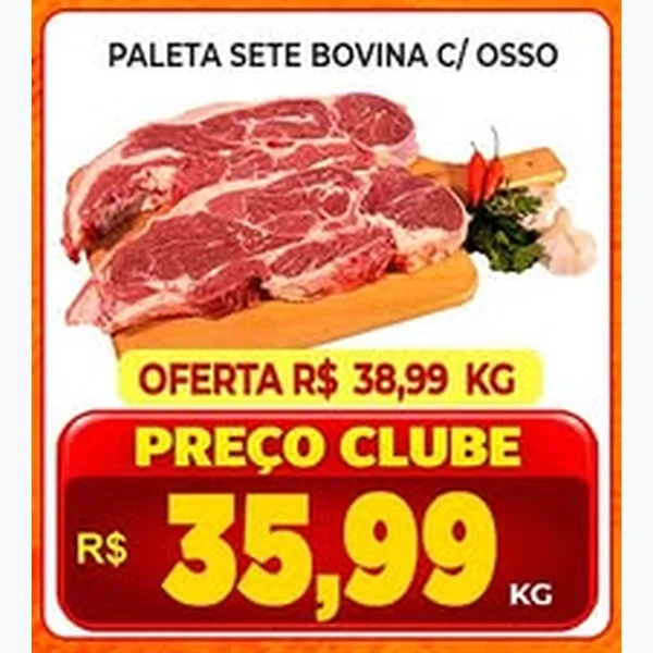 Recorte do encarte de Paleta Sete Bovina C/ Osso