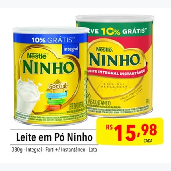 Leite em Pó Instantâneo Ninho 380 g