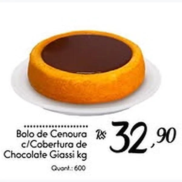 Recorte do encarte de Bolo de Cenoura C/cobertura de Chocolate