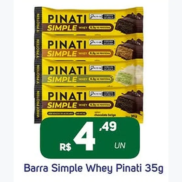 Recorte do encarte de Barra Simple Whey Pinati 35 g