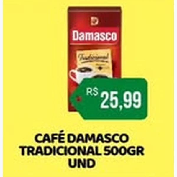 Recorte do encarte de Café Tradicional Damasco 500 g