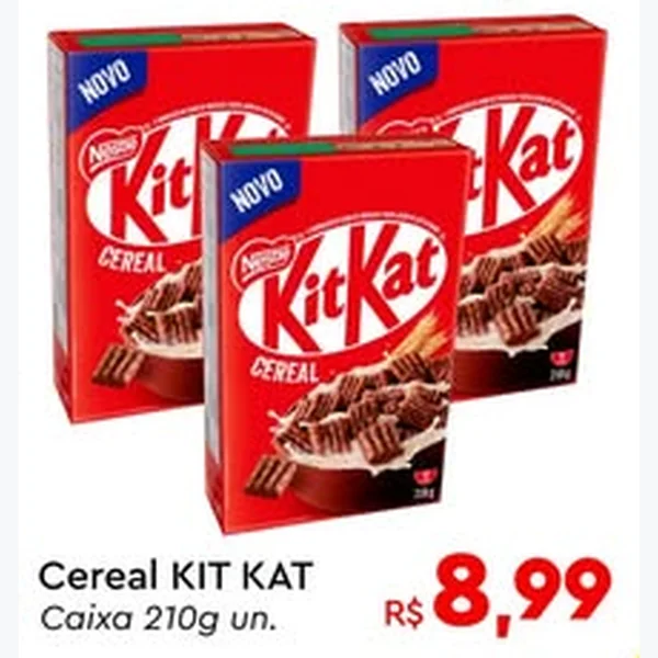 Recorte do encarte de Cereal Kit Kat 210 g