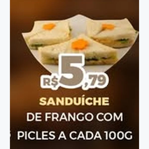 Recorte do encarte de Sanduíche de Frango com Picles