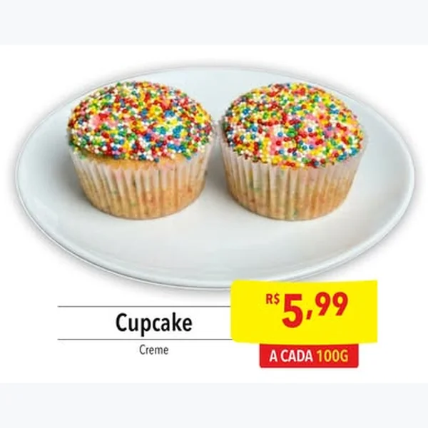 Recorte do encarte de Cupcake Creme