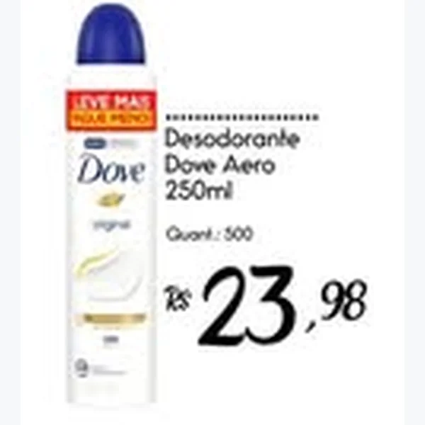 Recorte do encarte de Desodorante Aero Dove 250 ml