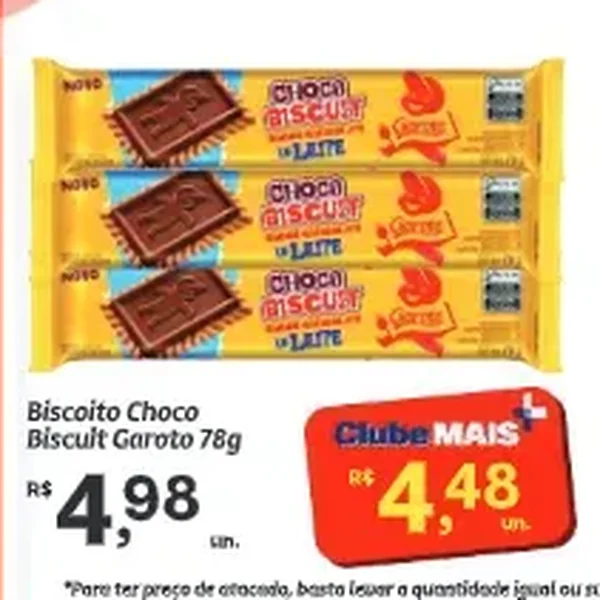 Biscoito Choco Biscuit Garoto 78 g