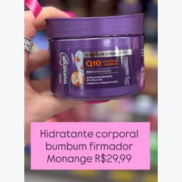 Hidratante Corporal Bumbum Firmador Monange 250 g