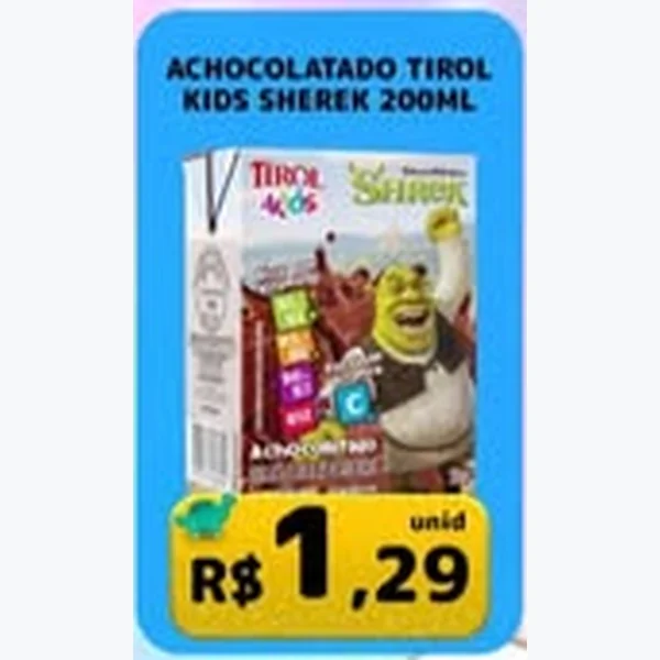 Achocolatado Kids Sherek Tirol 200 ml