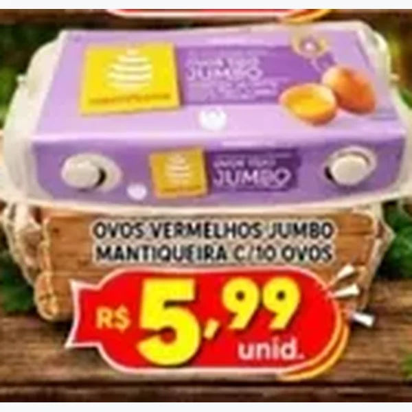 Ovos Vermelhos Jumbo Mantiqueira 10 un