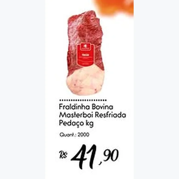 Recorte do encarte de Fraldinha Bovina Resfriada Masterboi