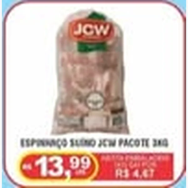 Recorte do encarte de Espinhaço Suíno JCW 3 kg