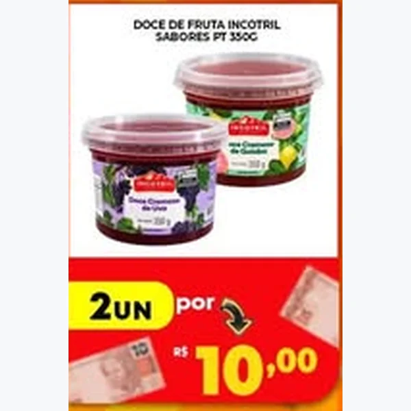Recorte do encarte de Doce de Fruta Incotril 350 g