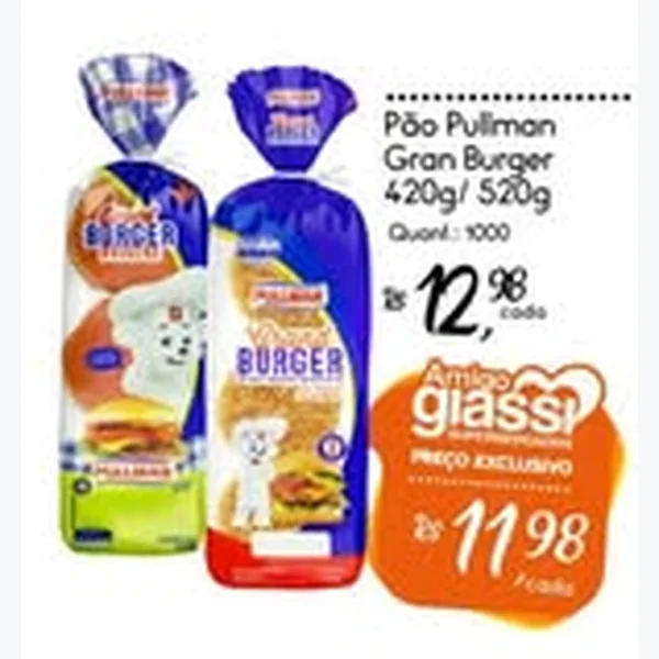 Pão Gran Burger Pullman 420 g