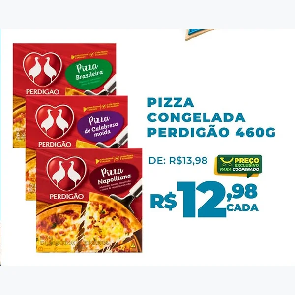 Recorte do encarte de Pizza Napolitana Perdigão 460 g