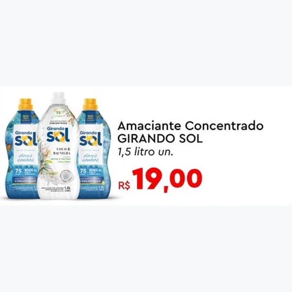 Amaciante Concentrado Girando Sol 1,5 L