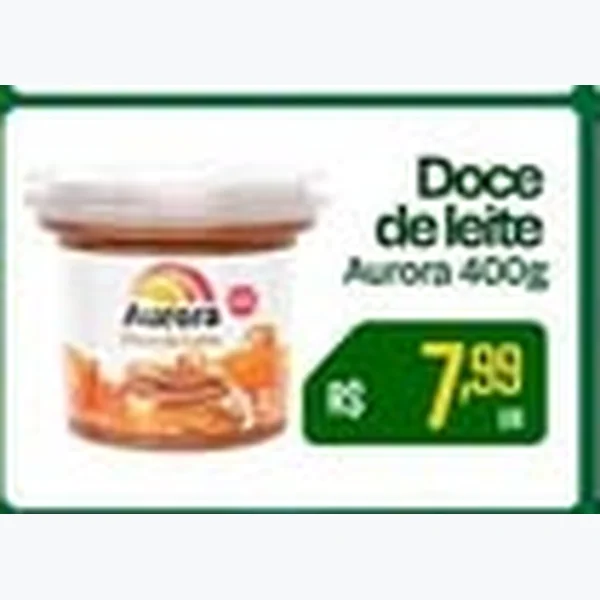 Recorte do encarte de Doce de Leite Aurora 400 g