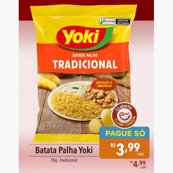 Batata Palha Tradicional Yoki 70 g